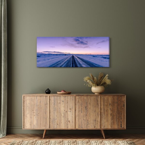 Slika ceste zimi (120x50 cm)