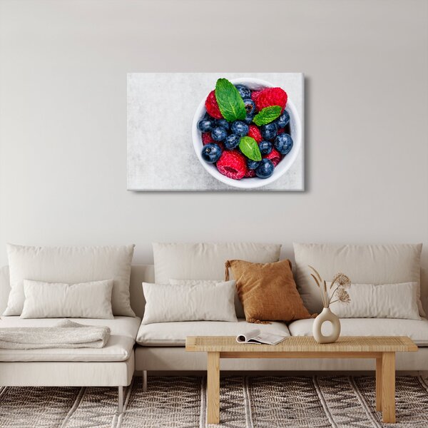 Slika - zdjela s šumskim voćem (90x60 cm)