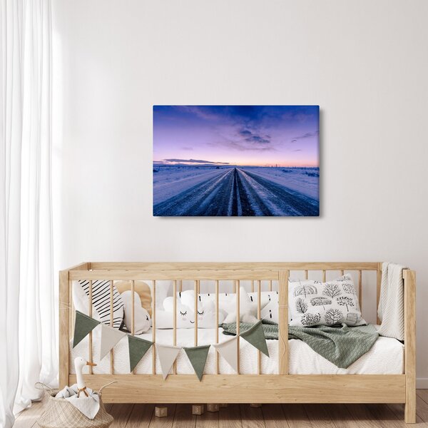 Slika ceste zimi (90x60 cm)