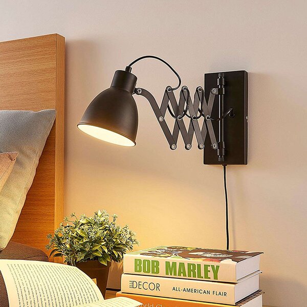 Industrijska zidna svjetiljka crna usna usna harmonika - Merle