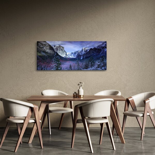 Slika zimskog planinskog krajolika (120x50 cm)