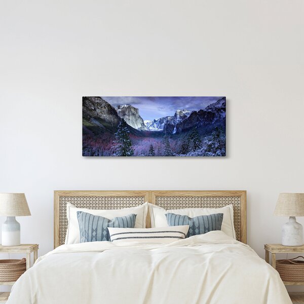 Slika zimskog planinskog krajolika (120x50 cm)