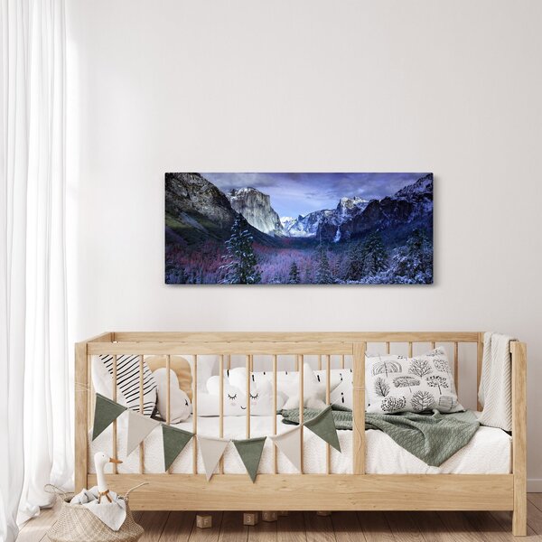 Slika zimskog planinskog krajolika (120x50 cm)