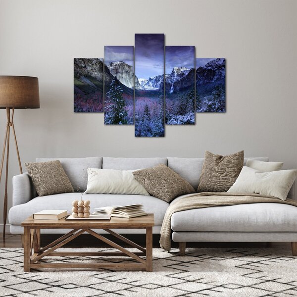 Slika zimskog planinskog krajolika (150x105 cm)