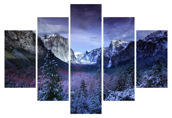 Slika zimskog planinskog krajolika (150x105 cm)
