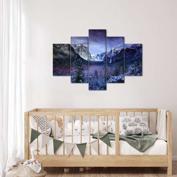 Slika zimskog planinskog krajolika (150x105 cm)