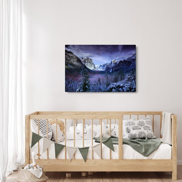 Slika zimskog planinskog krajolika (90x60 cm)