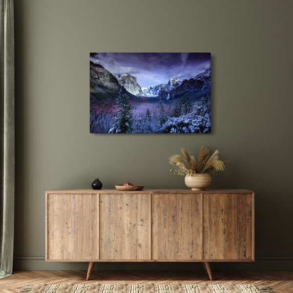 Slika zimskog planinskog krajolika (90x60 cm)