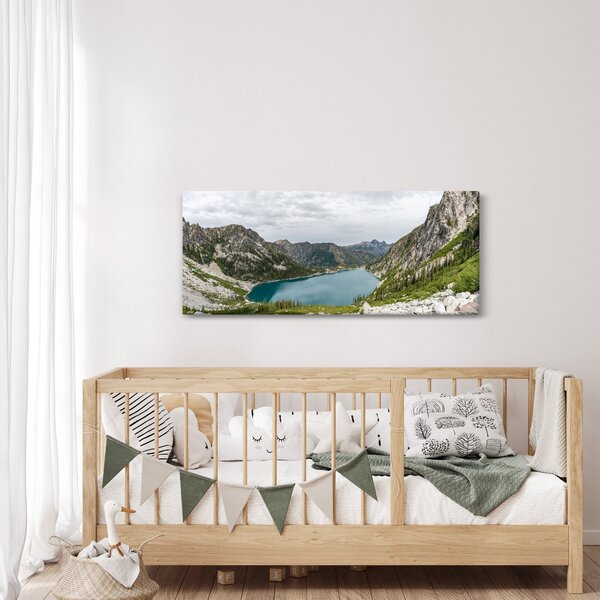 Slika jezera u planinama (120x50 cm)