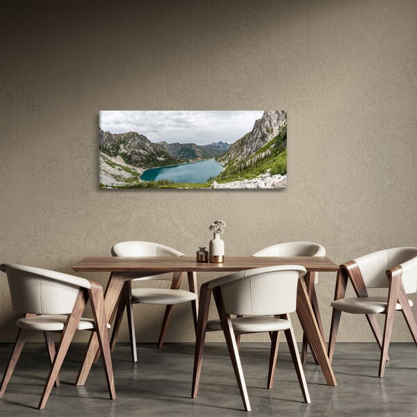 Slika jezera u planinama (120x50 cm)