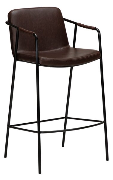 Tamno smeđa barska stolica od imitacije kože DAN-FORM Denmark Boto, visina 95 cm