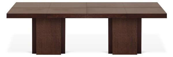 Tamnosmeđi blagovaonski stol od hrastovine TemaHome Dusk, 262 x 130 cm