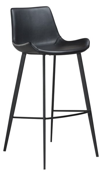 Crna stolica od eko kože DAN-FORM Denmark Hype, visina 103 cm