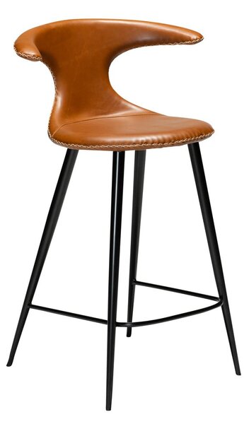 Cognac smeđa barska stolica od eko kože DAN-FORM Denmark Flair, visina 90 cm