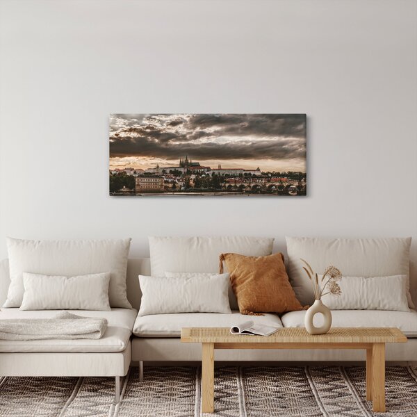 Slika - oblačni Prag (120x50 cm)
