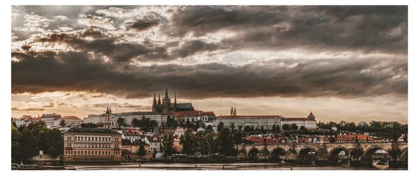 Slika - oblačni Prag (120x50 cm)