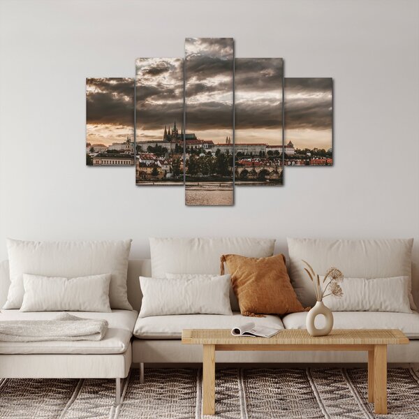 Slika - oblačni Prag (150x105 cm)
