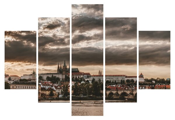 Slika Praškog dvorca u sumrak (150x105 cm)