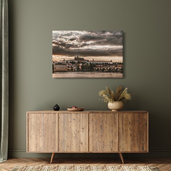 Slika - oblačni Prag (90x60 cm)