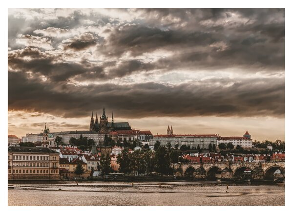 Slika - oblačni Prag (70x50 cm)