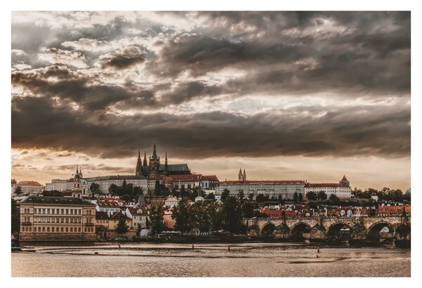 Slika - oblačni Prag (90x60 cm)