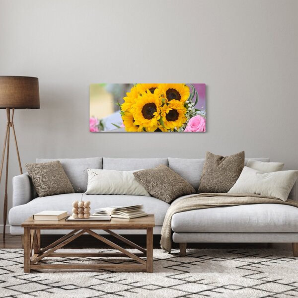 Slika vjenčanog buketa suncokreta (120x50 cm)