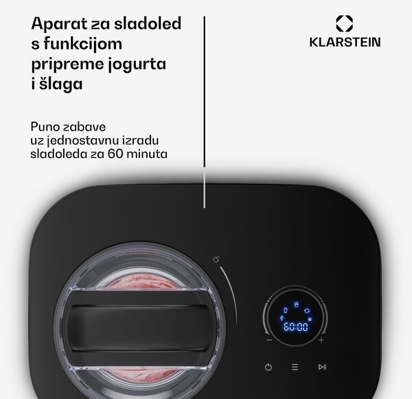 Klarstein FrostFusion aparat za sladoled, slushie i jogurt s kompresorom i priborom | 1 L | 100 W