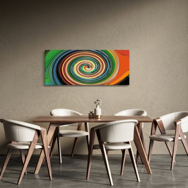 Apstraktna slika - spirala u boji (120x50 cm)