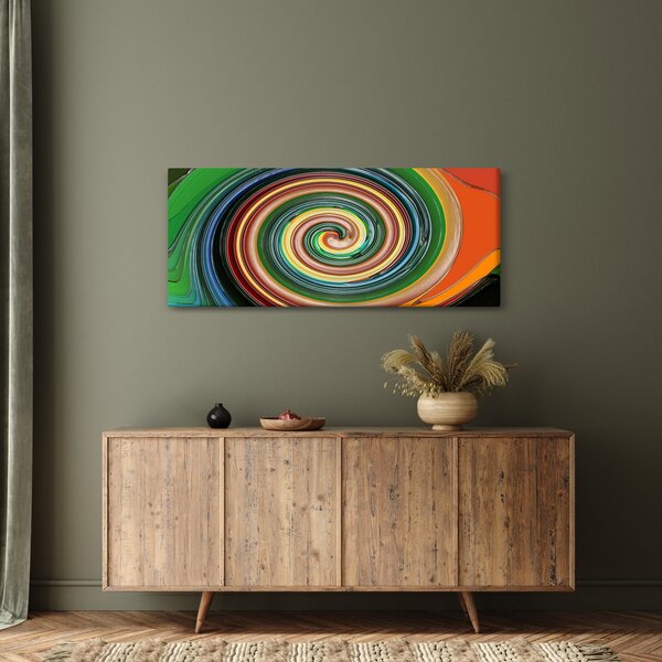 Apstraktna slika - spirala u boji (120x50 cm)