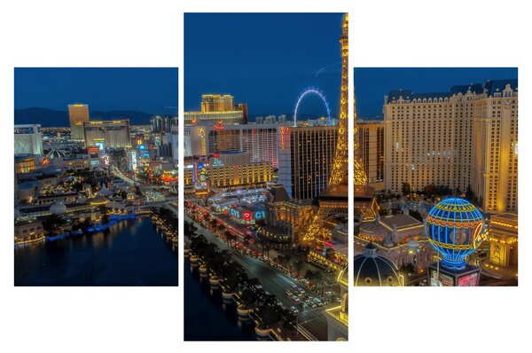 Slika noćni Las Vegas (90x60 cm)
