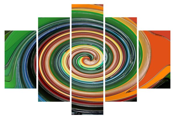 Apstraktna slika - spirala u boji (150x105 cm)