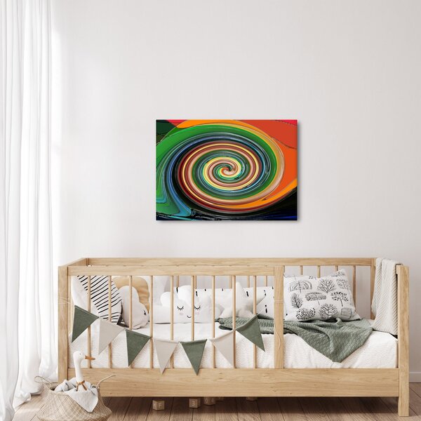 Apstraktna slika - spirala u boji (70x50 cm)