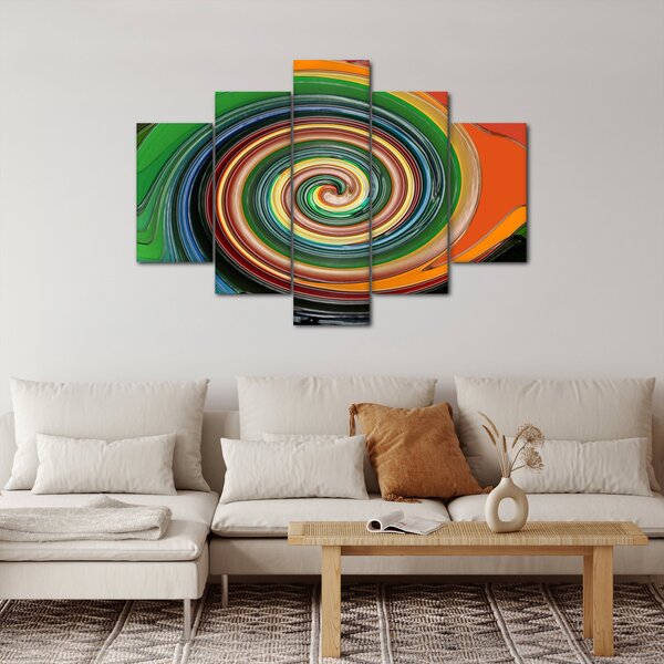 Apstraktna slika - spirala u boji (150x105 cm)