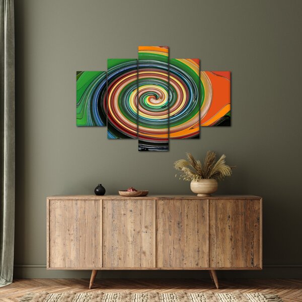 Apstraktna slika - spirala u boji (150x105 cm)