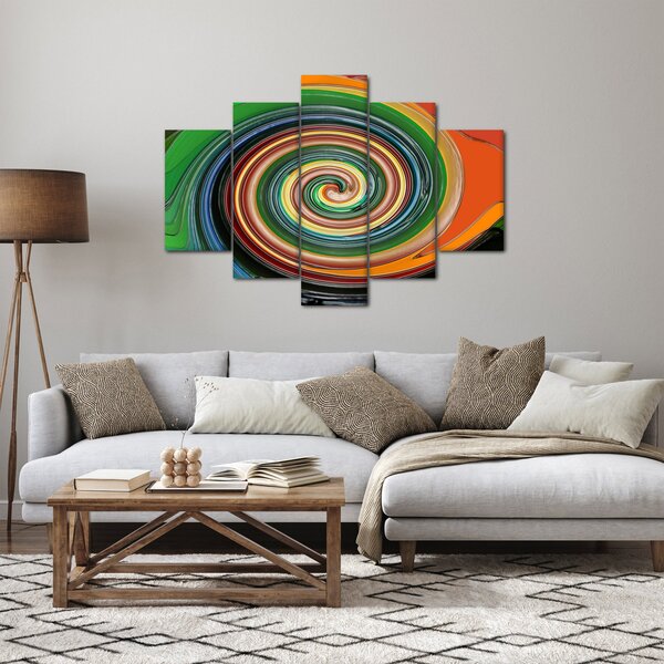 Apstraktna slika - spirala u boji (150x105 cm)