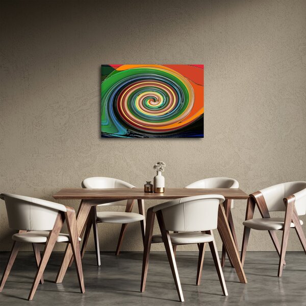 Apstraktna slika - spirala u boji (70x50 cm)
