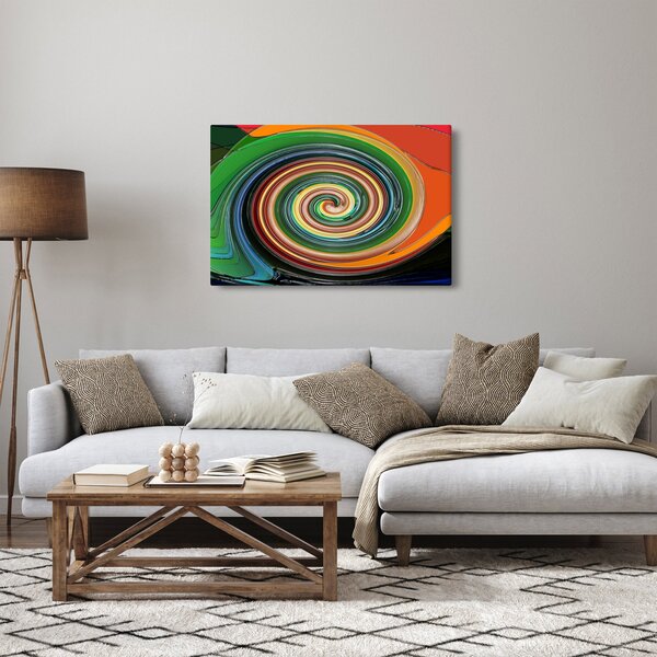 Apstraktna slika - spirala u boji (90x60 cm)