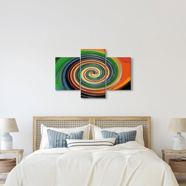Apstraktna slika - spirala u boji (90x60 cm)