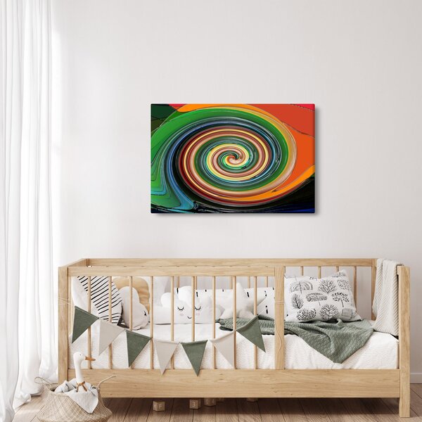 Apstraktna slika - spirala u boji (90x60 cm)