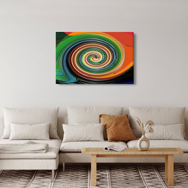 Apstraktna slika - spirala u boji (90x60 cm)