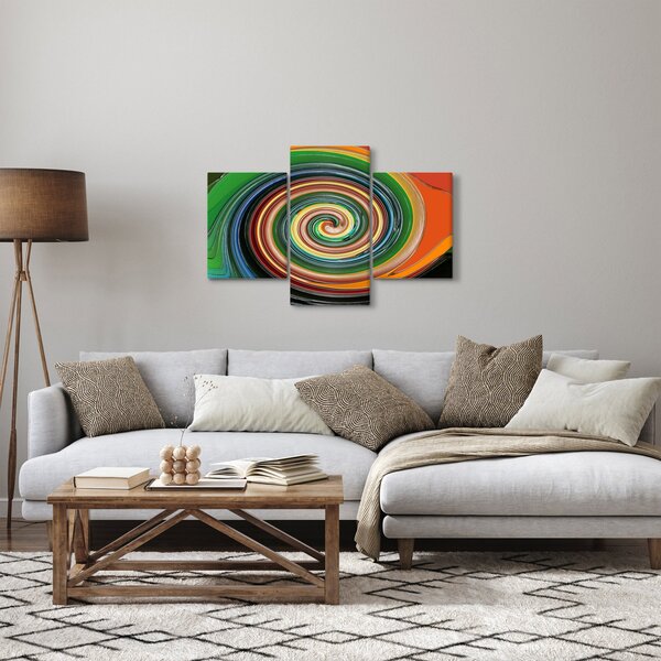 Apstraktna slika - spirala u boji (90x60 cm)