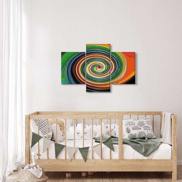 Apstraktna slika - spirala u boji (90x60 cm)