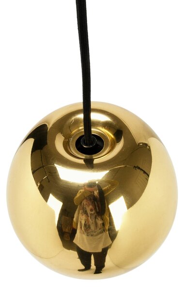 Tom Dixon LED viseća svjetiljka Void mini, Ø 15 cm, mesing, prigušiva, Zlato / mjed, Dnevni boravak/blagovaonica, Mjed