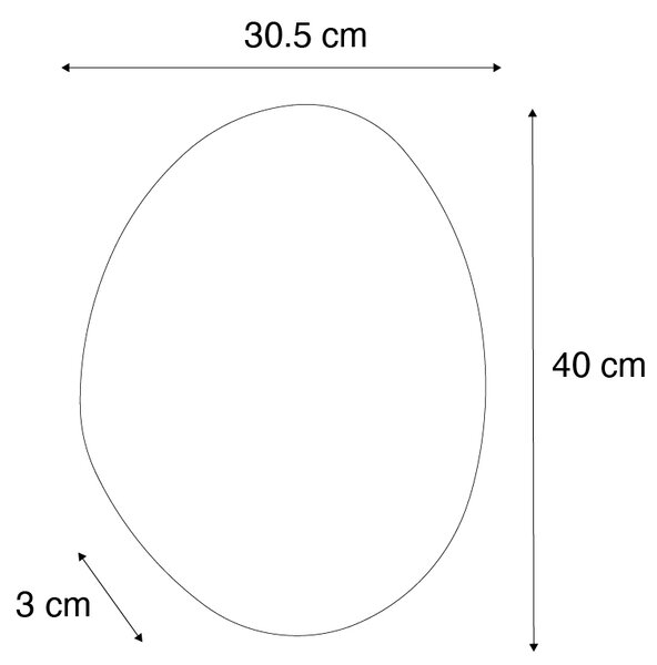 Dizajnersko kupaonsko ogledalo 40 cm s LED IP44 - Biba