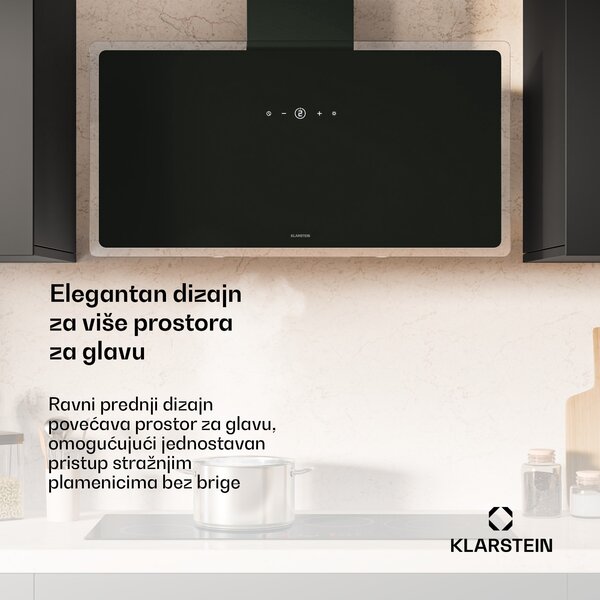 Klarstein AlizeEdge napa, Dodirnite, Stan, Tiho, Ugrađeni, A+