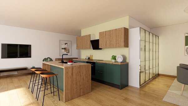 LUME HOME KUHINJA SELENE S OTOKOM (MOGUĆE PO NARUDŽBI)