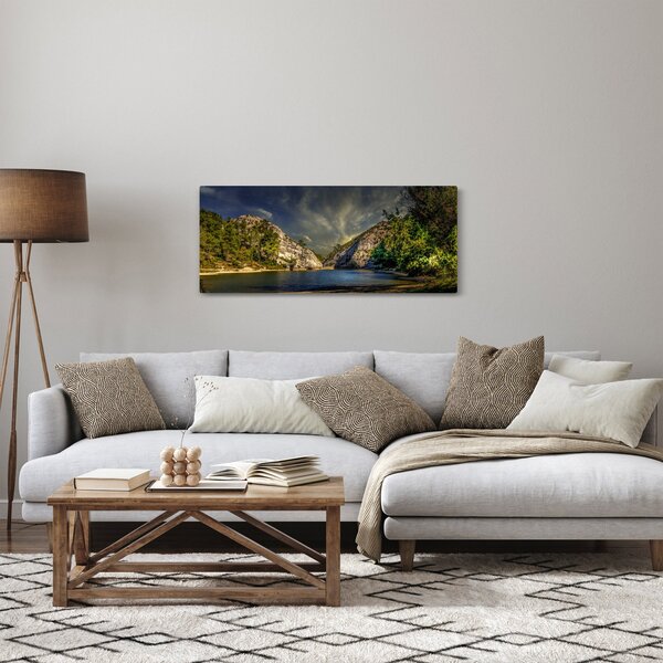 Slika krajolika s jezerom (120x50 cm)