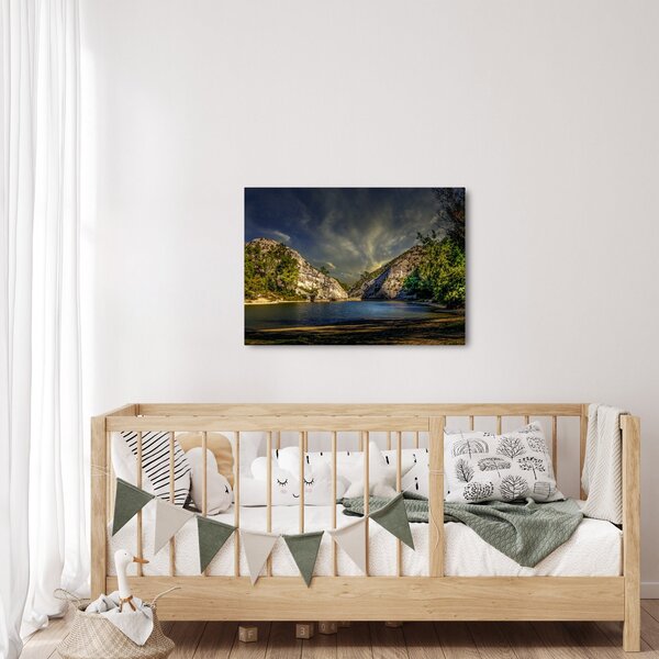 Slika krajolika s jezerom (70x50 cm)