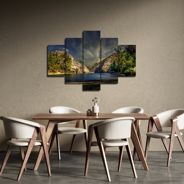 Slika krajolika s jezerom (150x105 cm)