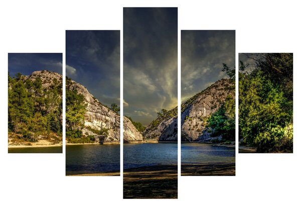 Slika krajolika s jezerom (150x105 cm)